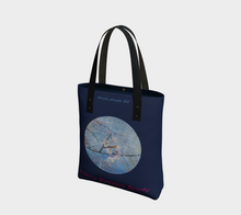 Load image into Gallery viewer, Cherry Blossom Beauty with navy background Tote