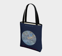 Load image into Gallery viewer, Sakura Splendour with navy background Tote