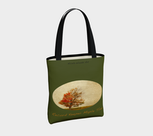 Load image into Gallery viewer, Record Keeper Maple with green background Tree Tote