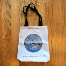 Load image into Gallery viewer, Cherry Blossom Beauty with white background Tote