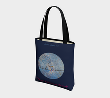Load image into Gallery viewer, Cherry Blossom Beauty with navy background Tote