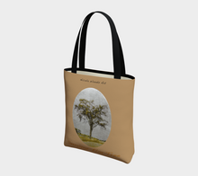 Load image into Gallery viewer, Survivor Elm Tree with khaki background Tree Tote