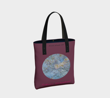 Load image into Gallery viewer, Sakura Splendour with maroon background Tote
