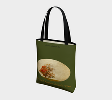 Load image into Gallery viewer, Record Keeper Maple with green background Tree Tote
