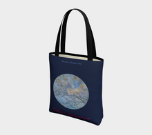 Load image into Gallery viewer, Sakura Splendour with navy background Tote
