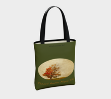 Load image into Gallery viewer, Record Keeper Maple with green background Tree Tote
