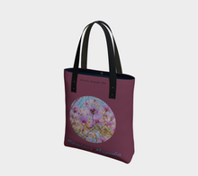 Load image into Gallery viewer, Marvelous Magnolia with maroon background Tote
