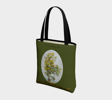 Load image into Gallery viewer, Survivor Maple Tree with green background Tree Tote
