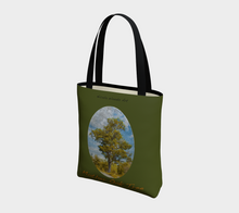 Load image into Gallery viewer, Mother Oak Tree with green background tote
