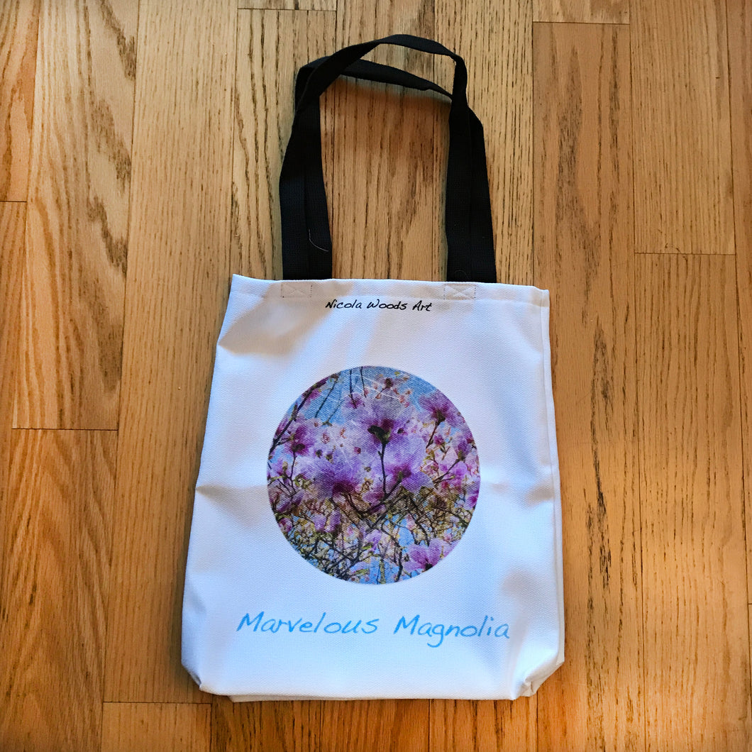 Marvelous Magnolia with white background Tote